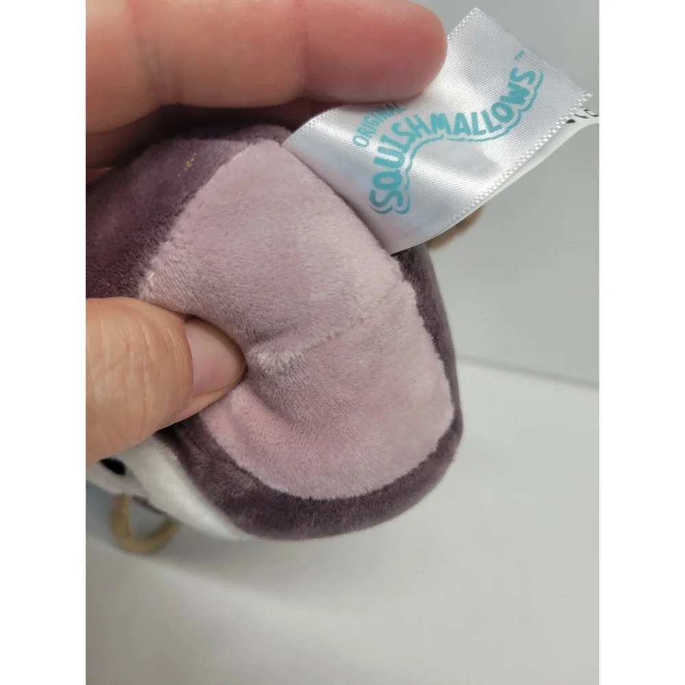 Squishmallows Mita the Badger 3.5 Inch Backpack Clip Plush Purple S3‎ #1471 NWT